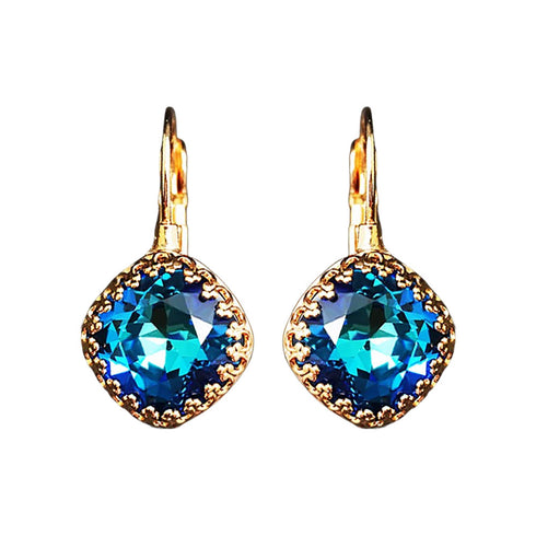 Auskarai "Vintāžš IV (Bermuda Blue)" su Swarovski™ kristalais